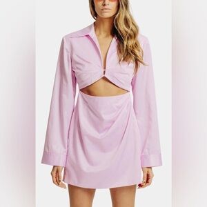 Torn by Ronny Kobo Char Pink Mini Dress size S